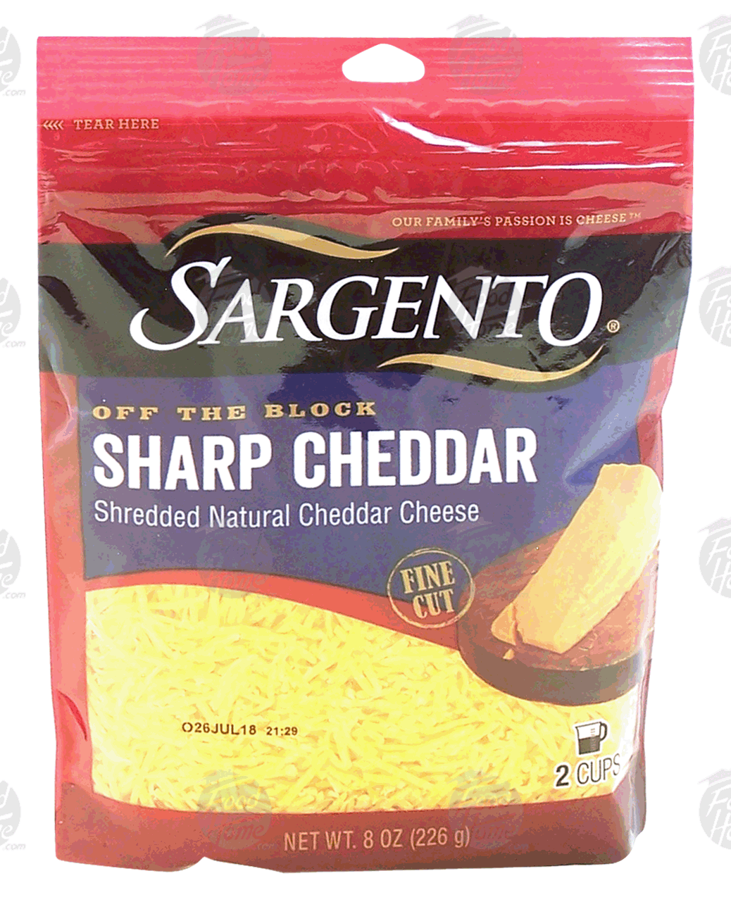 Sargento(R) Off the Block sharp cheddar fine cut cheese Full-Size Picture